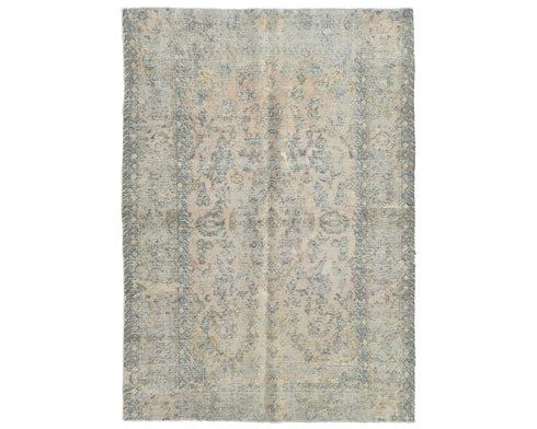 4x6 Vintage Brown Persian Style Distressed Hand Knotted Wool Area Rug